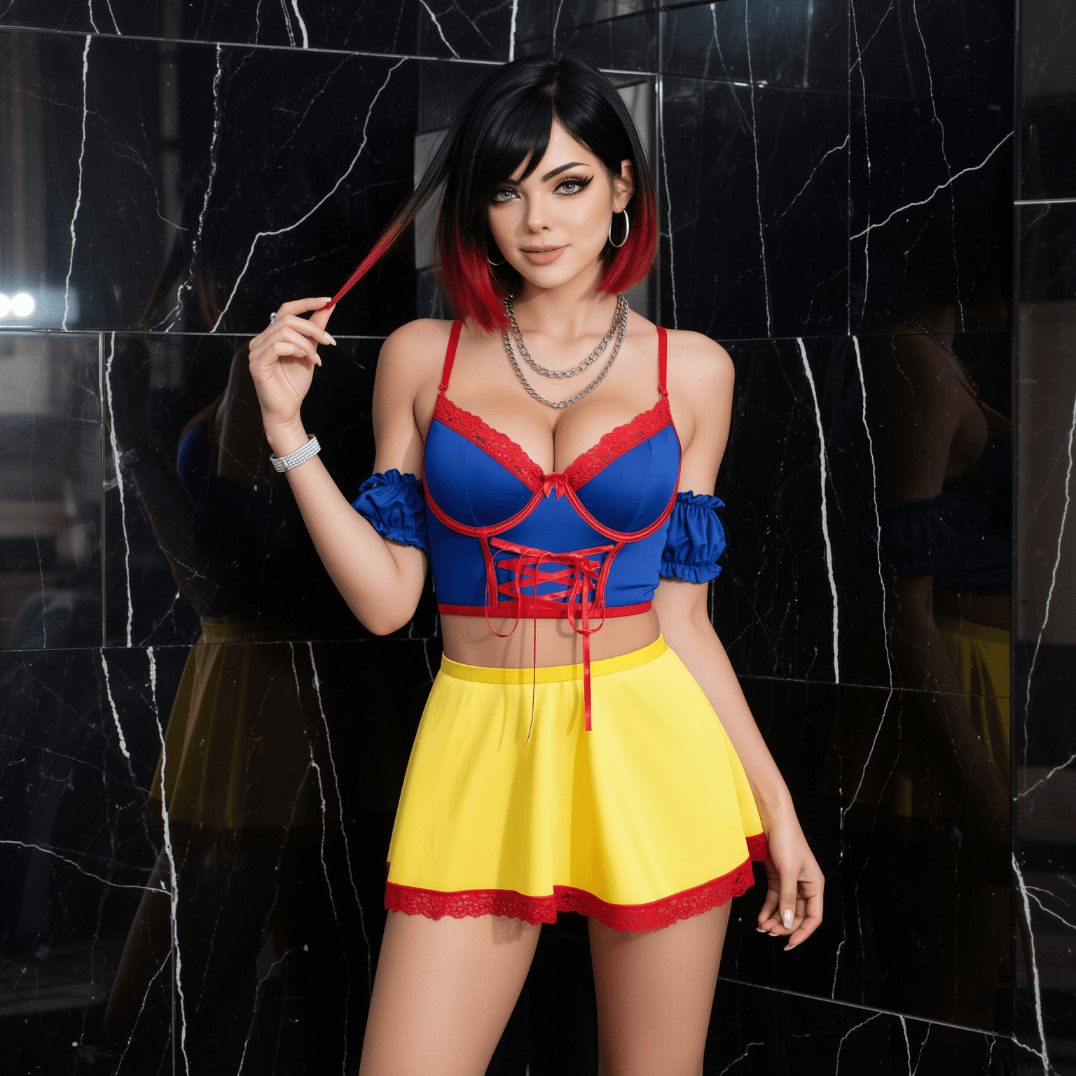 Lencería Sexy Disfraz De Princesa , Corsé Ajustable Y Falda, Set De Rol Erótico - Imagen 1 de 2